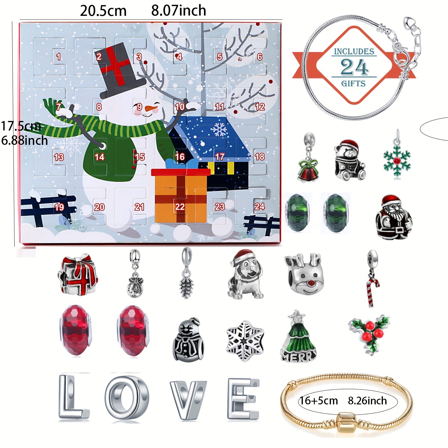 Snowman Christmas Advent Calen - Advent Calendar Gift 评论和价格
