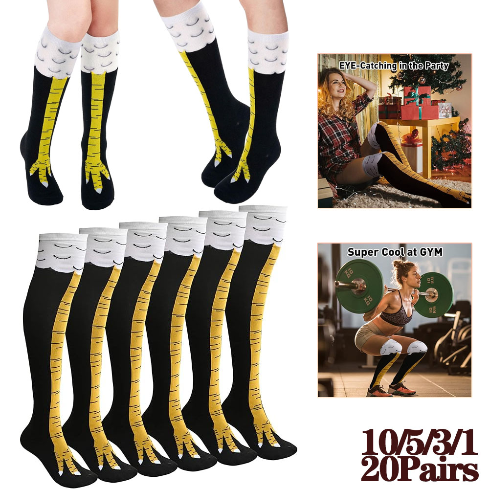 1-20Pairs Funny 3D Chicken Cla - Christmas Stocking Hanging 评论和价格