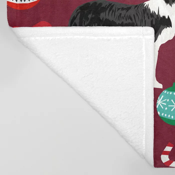Border Collie Christmas Stocki - Christmas Throw Blanket 评论和价格
