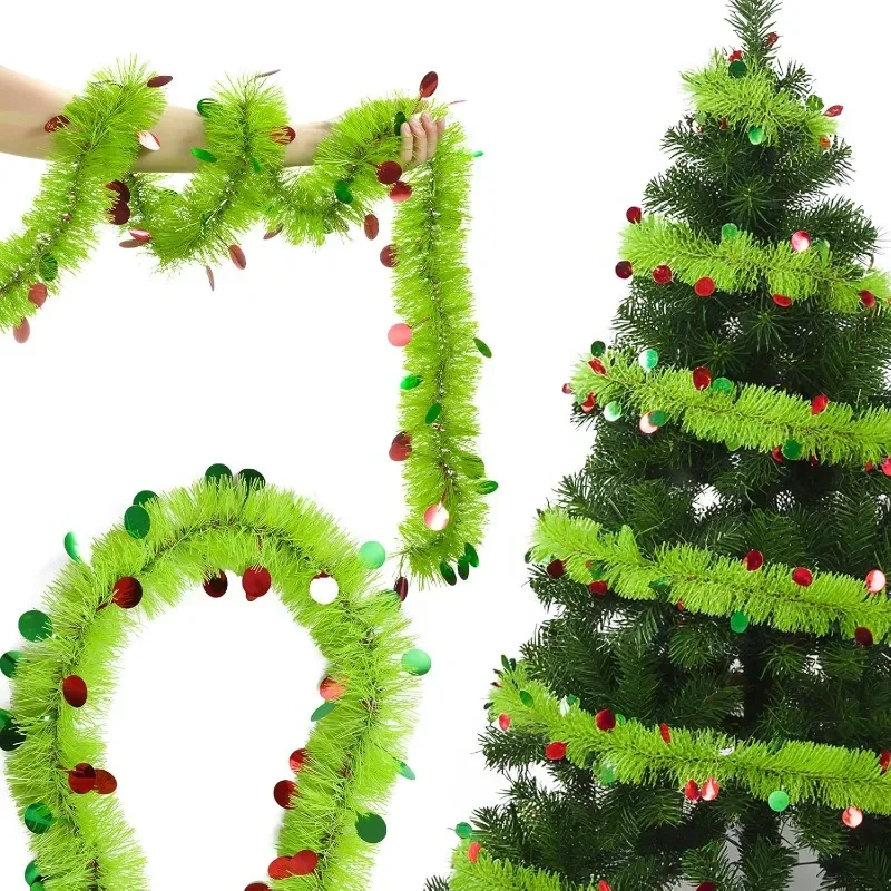 2M Length Christmas Tinsel Gar - Tinsel Garland Decoration 评论和价格
