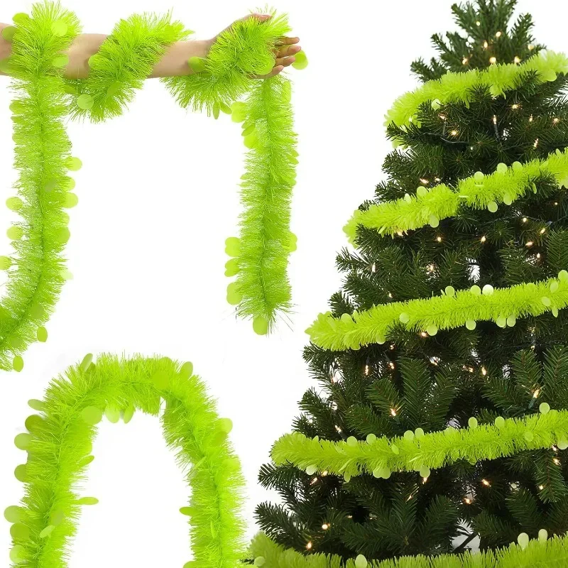 2M Length Christmas Tinsel Gar - Tinsel Garland Decoration 评论和价格