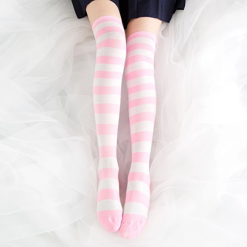 Cute Pink Blue Lolita Striped  - Christmas Stocking Hanging 评论和价格