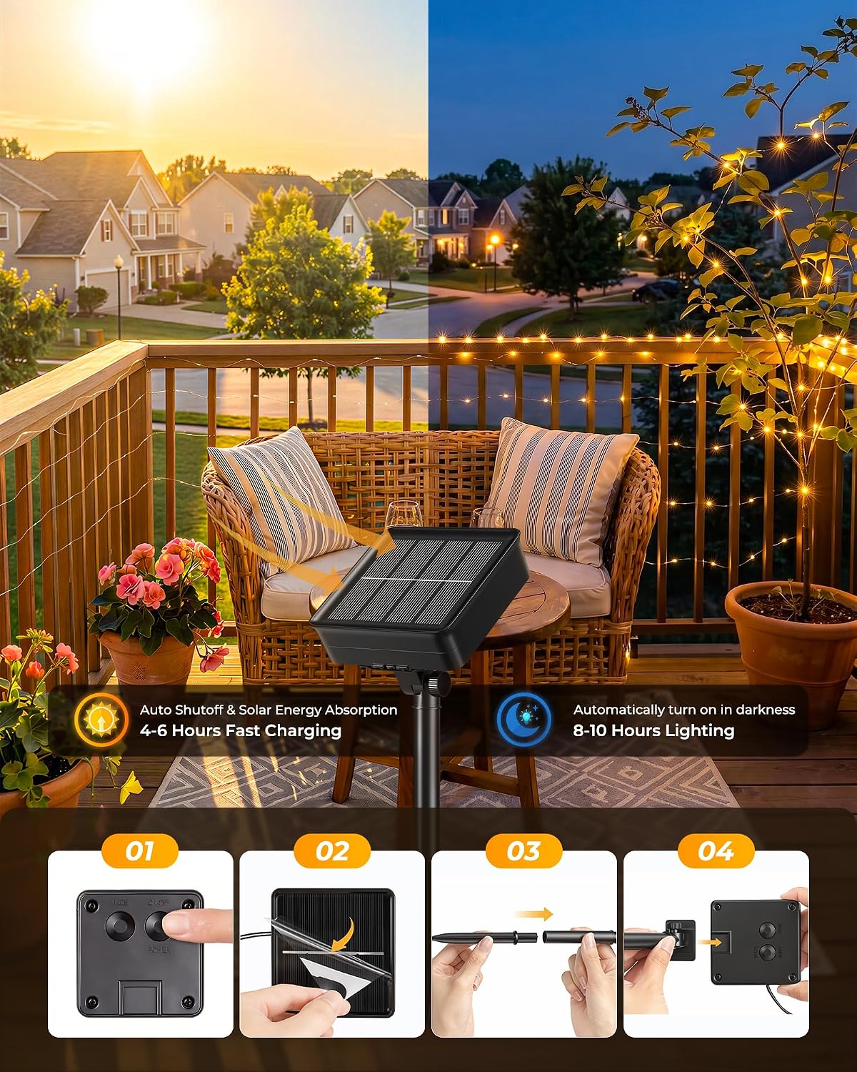 Solar Fairy Lights,33Ft 100 LE - Led Fairy String Lights 评论和价格