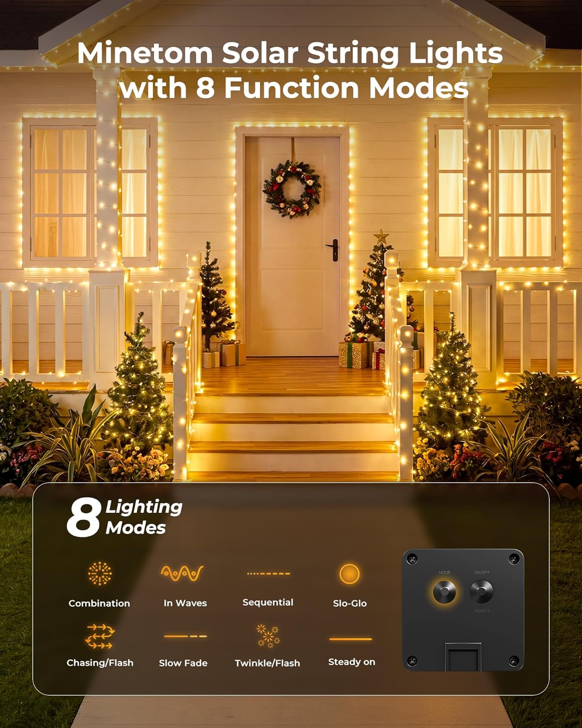 Solar Fairy Lights,33Ft 100 LE - Led Fairy String Lights 评论和价格