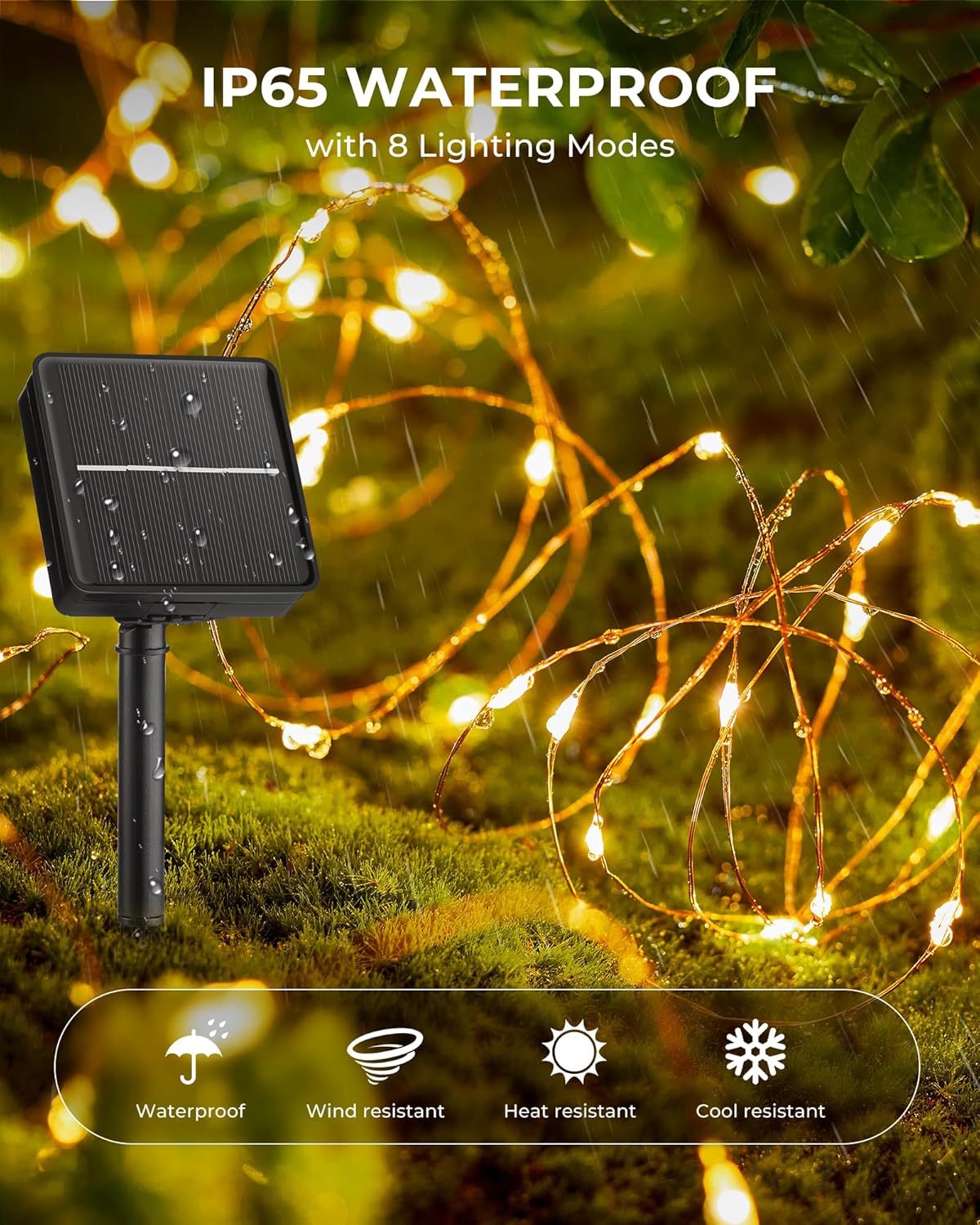 Solar Fairy Lights,33Ft 100 LE - Led Fairy String Lights 评论和价格