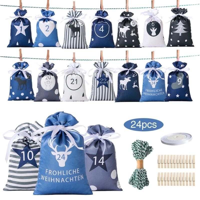 Christmas Advent Calendar Bags - Advent Calendar Gift 评论和价格