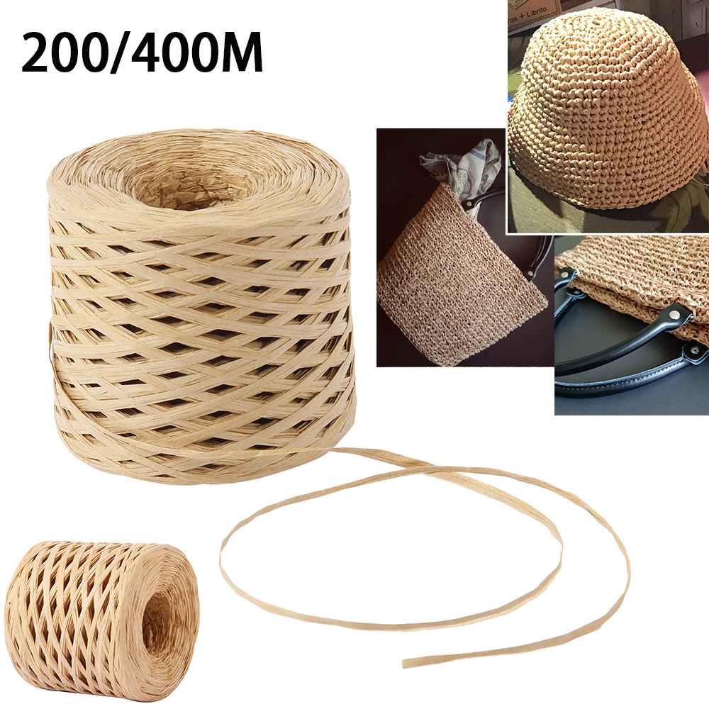 200/400M Raffia Paper Ribbon D - Ribbon Bow Gift 评论和价格