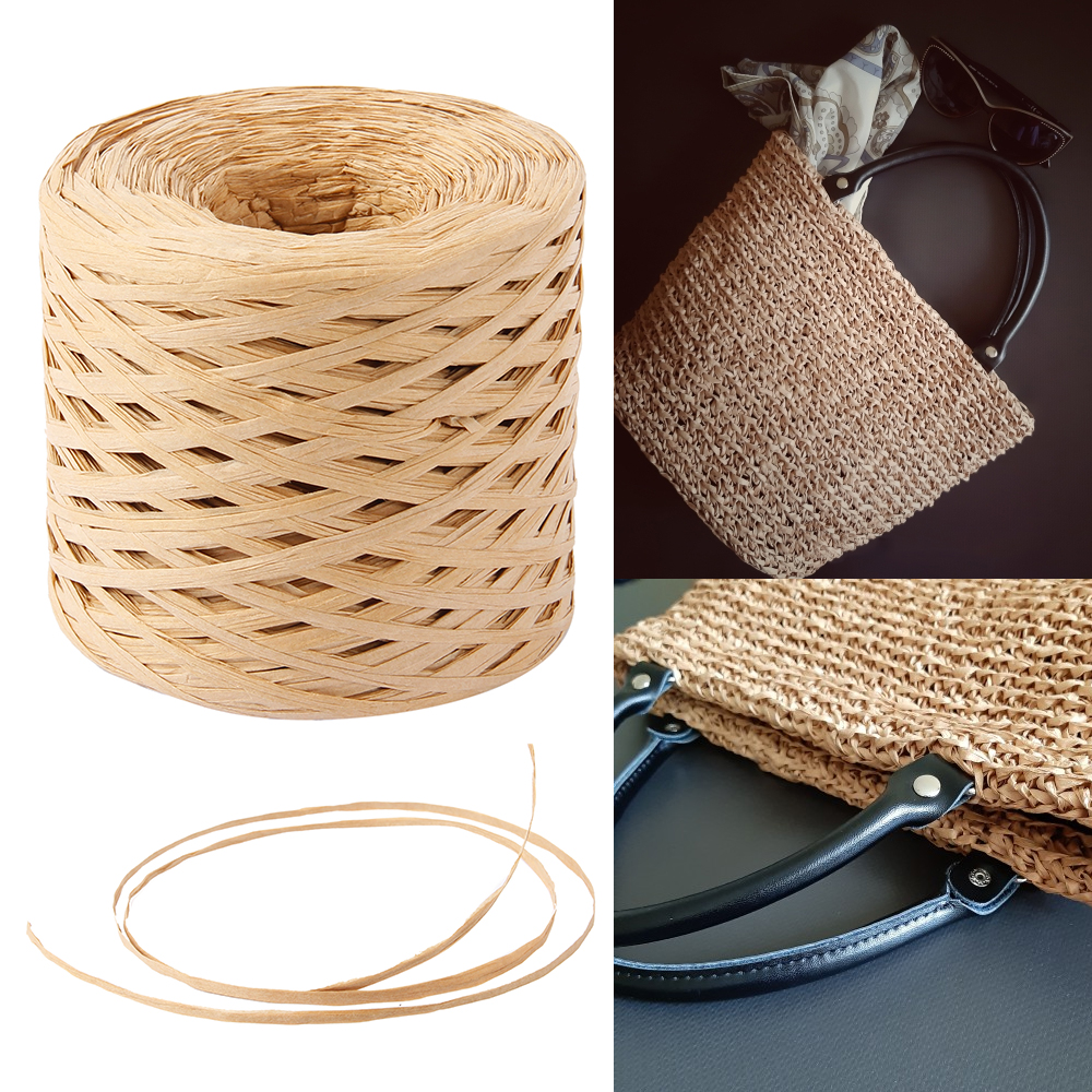 200/400M Raffia Paper Ribbon D - Ribbon Bow Gift 评论和价格