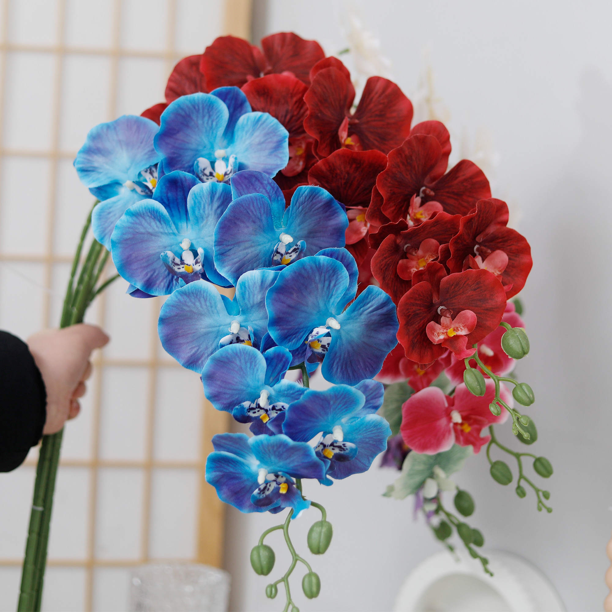 Long Branch Butterfly Orchids  - Christmas Wreath Fake 评论和价格