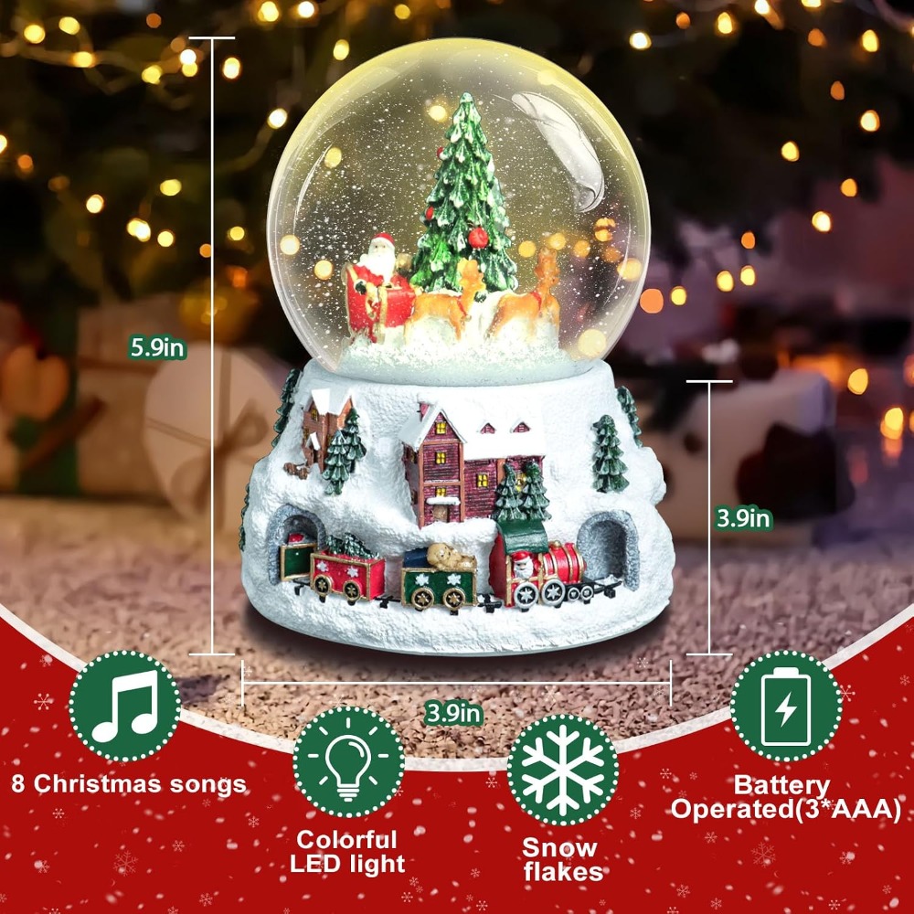 5.9-Inch Musical Snow Globe wi - Snow Globe Musical 评论和价格