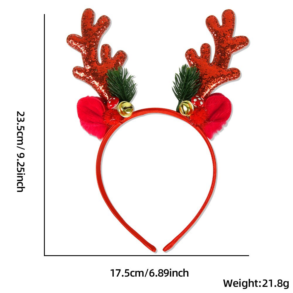1 Piece/5Pcs Funny Santa Claus - Reindeer Antlers Headband 评论和价格