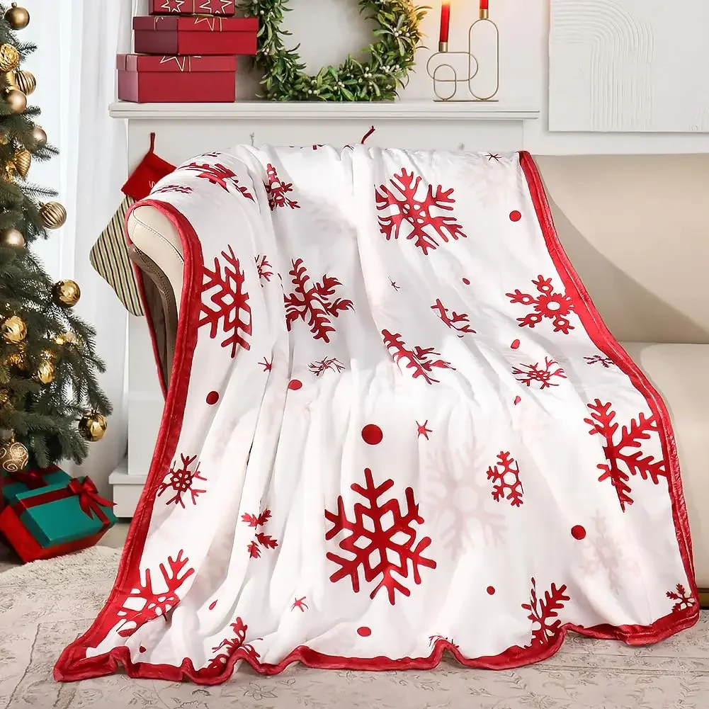 Red Snowflake Blanket Super So - Christmas Throw Blanket 评论和价格