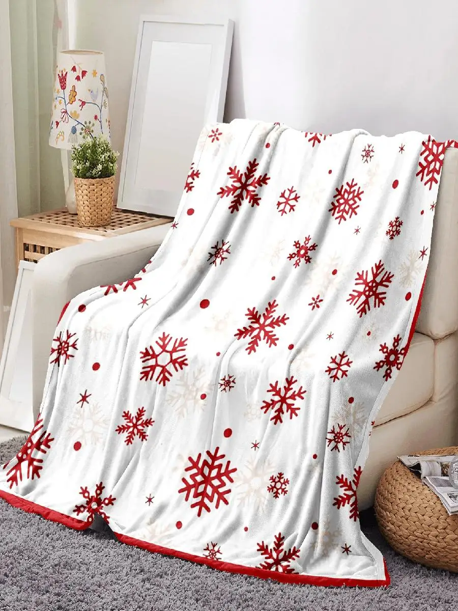Red Snowflake Blanket Super So - Christmas Throw Blanket 评论和价格