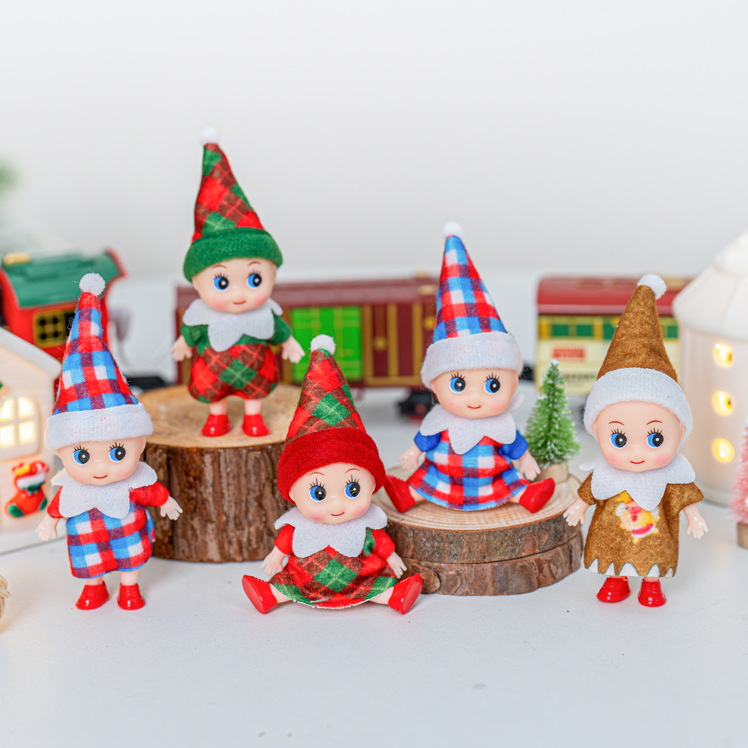 4/5/6 Pcs Mini Baby Elf Christ - Christmas Throw Blanket 评论和价格
