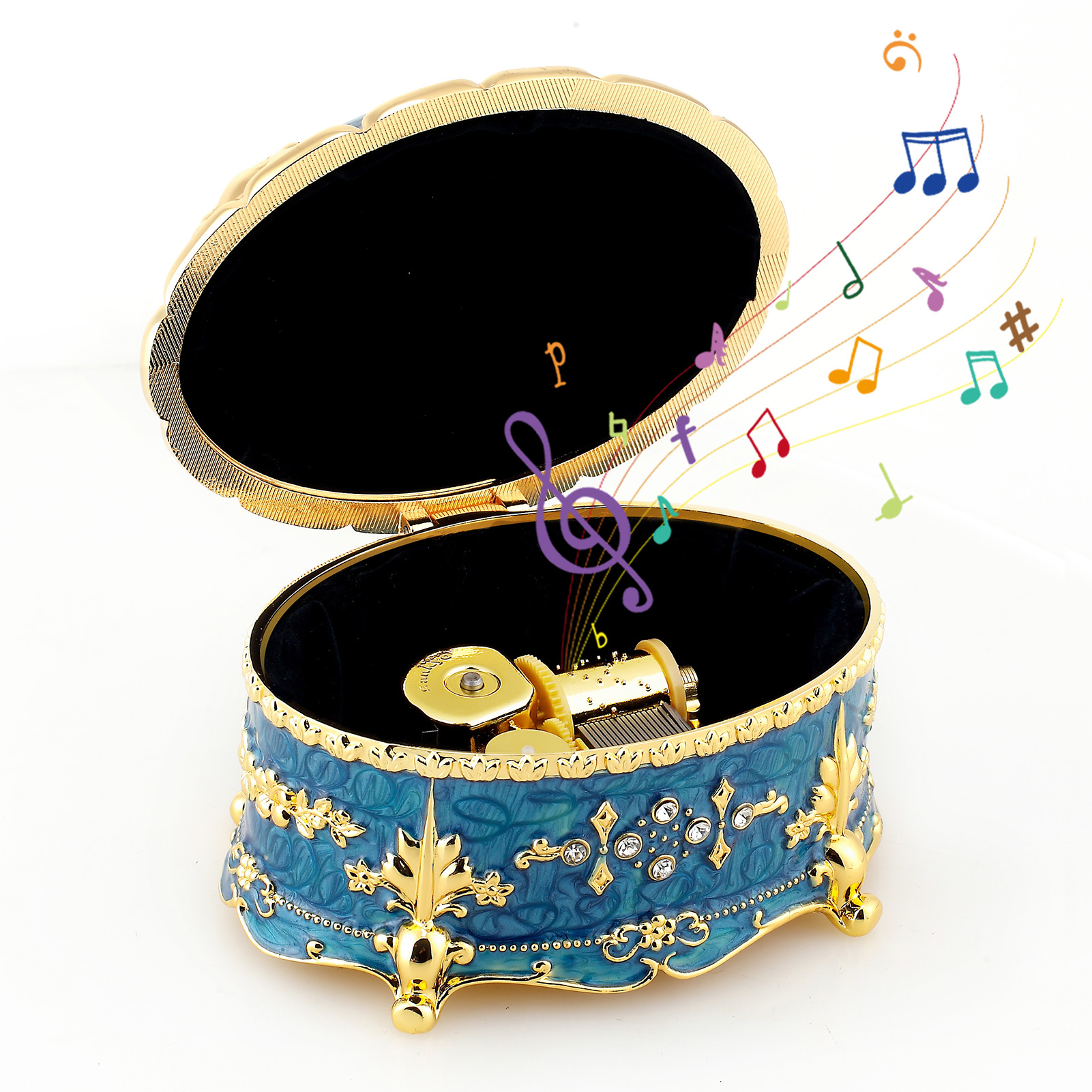 SOFTALK Oval Emboss Alloy Meta - Snow Globe Musical 评论和价格