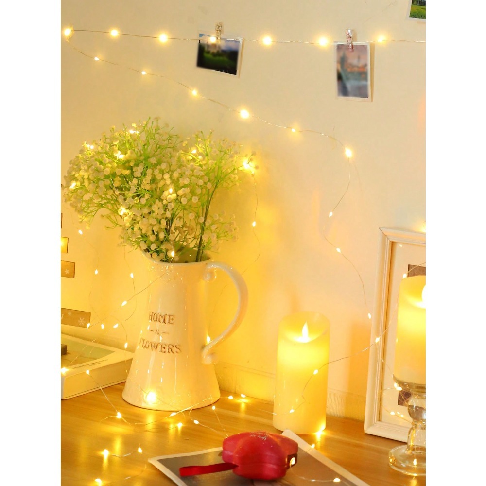 1pc Warm White LED Copper Wire - Led Fairy String Lights 评论和价格