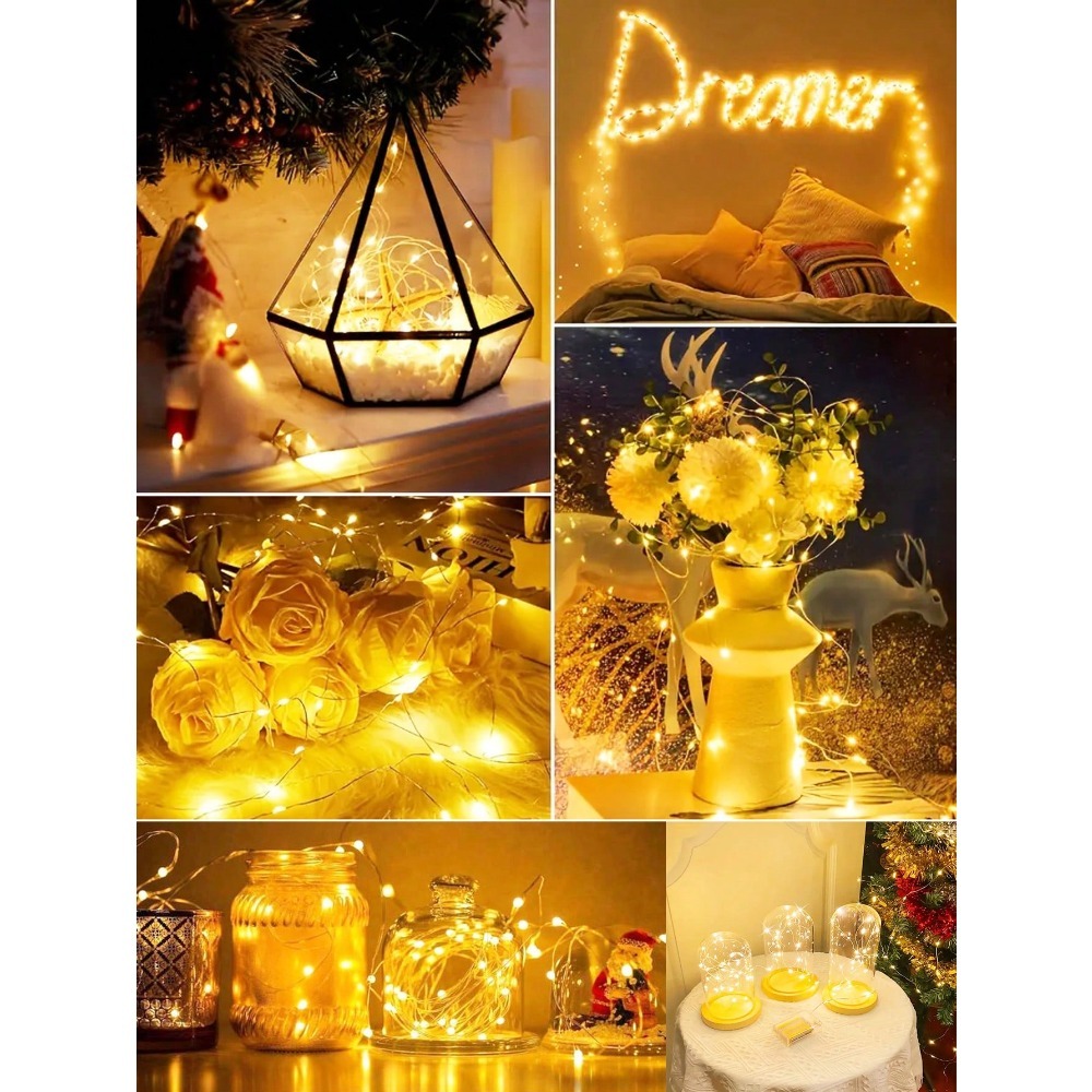 1pc Warm White LED Copper Wire - Led Fairy String Lights 评论和价格