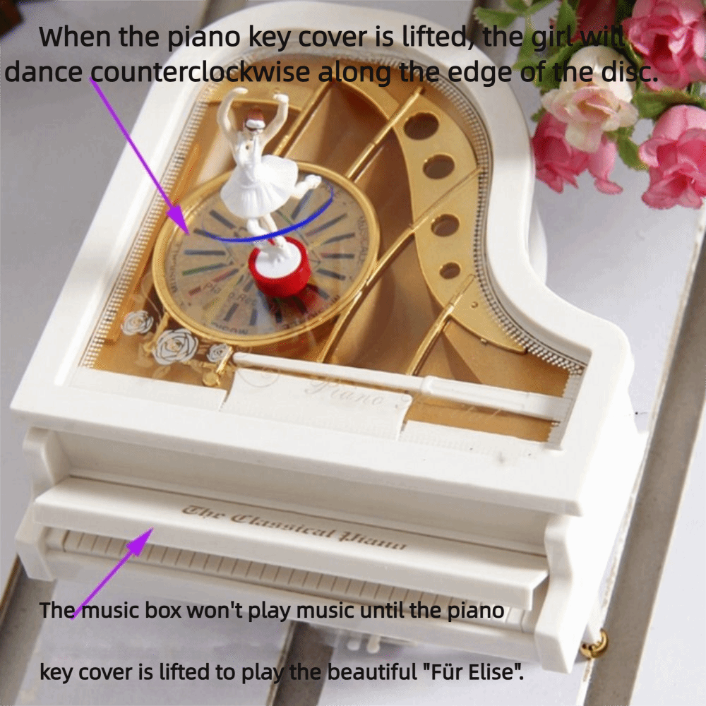 European-style Piano Model Mus - Snow Globe Musical 评论和价格