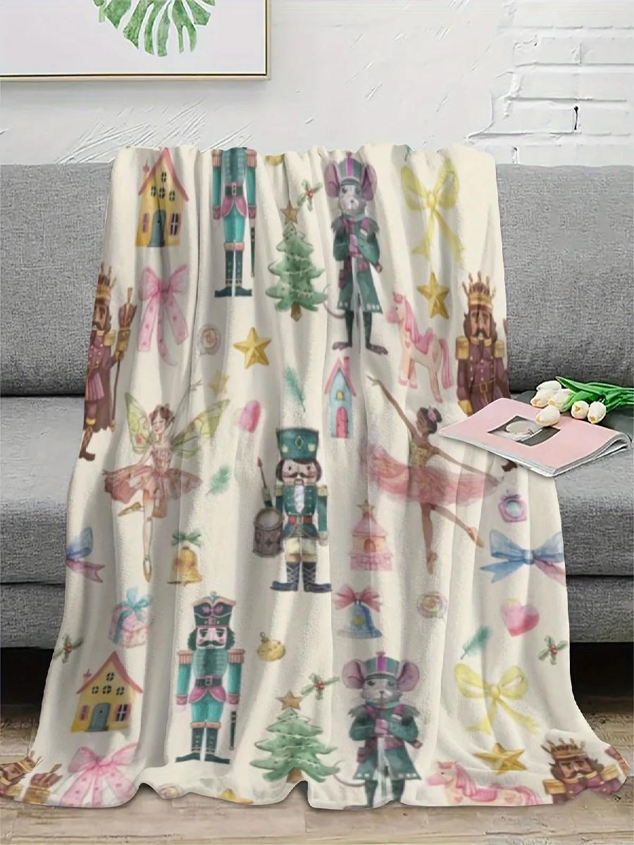 Christmas Nutcracker Ballet Fl - Christmas Throw Blanket 评论和价格