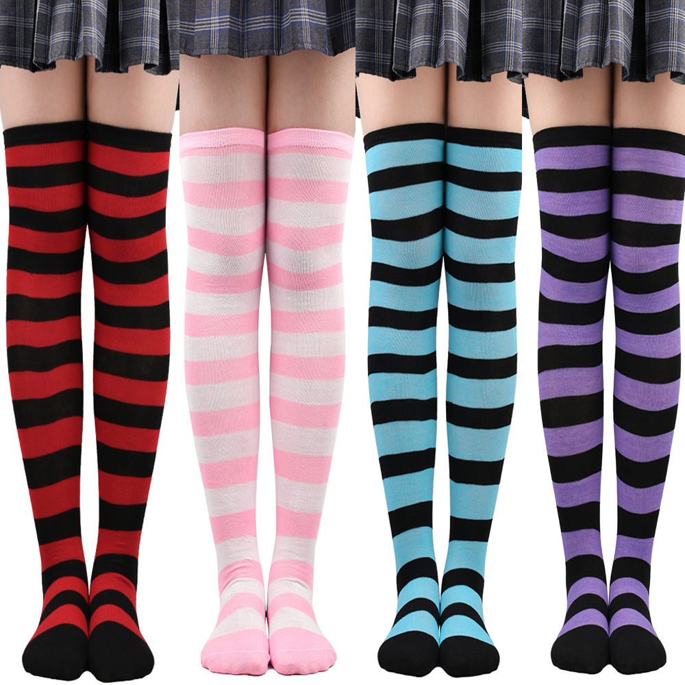 Wide Striped Stockings Women O - Christmas Stocking Hanging 评论和价格