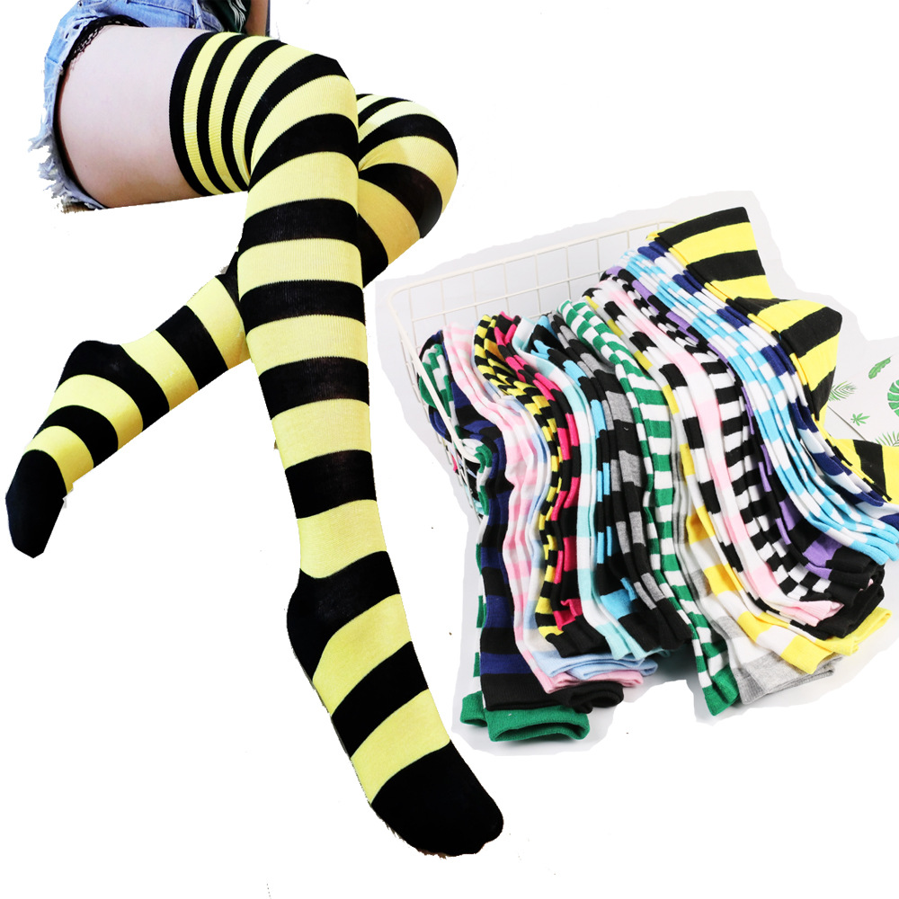Wide Striped Stockings Women O - Christmas Stocking Hanging 评论和价格