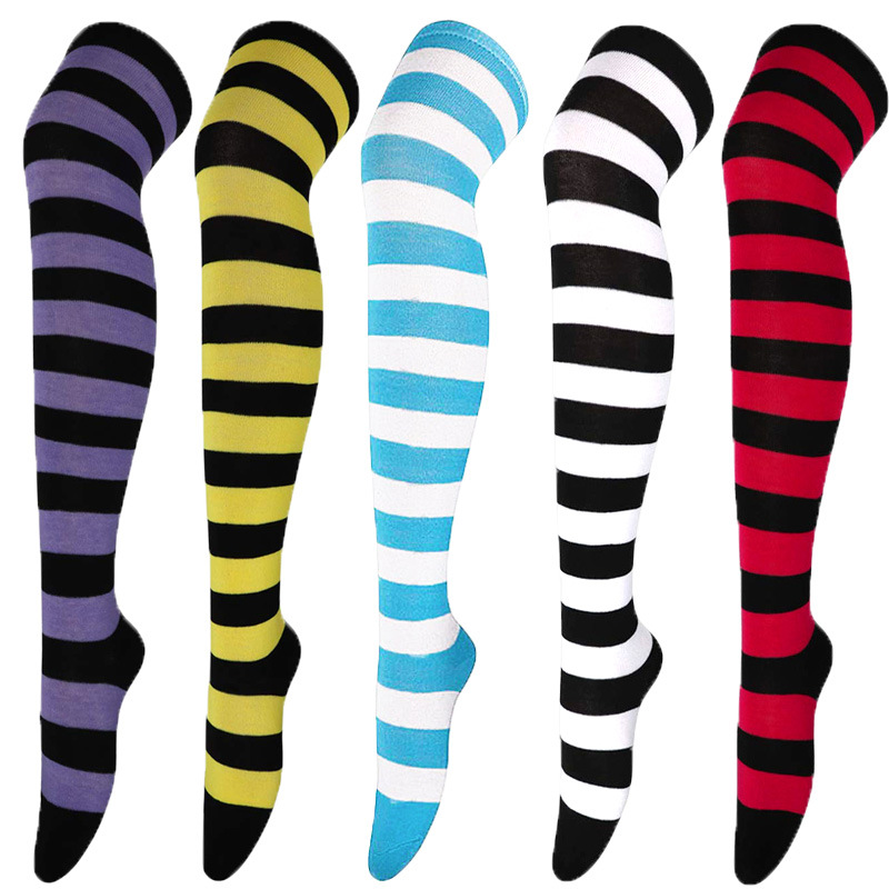 Wide Striped Stockings Women O - Christmas Stocking Hanging 评论和价格